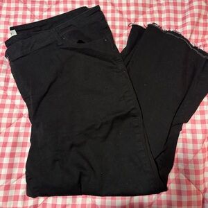 ARULA Black Jeans with frayed hem